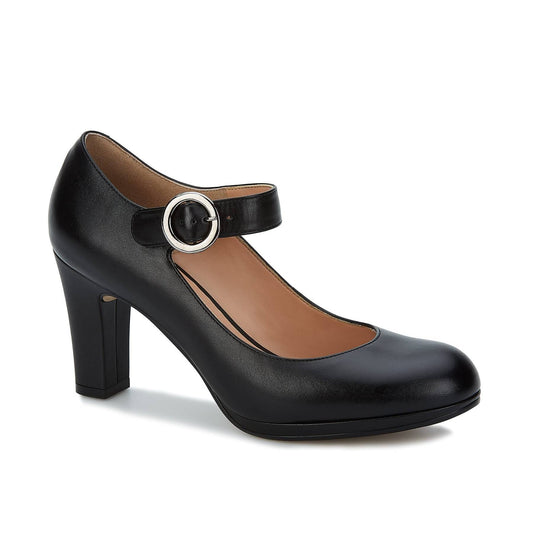 Andrea Leather Heels With Ankle Strap 4134