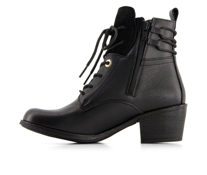 Andrea Women's Leather Lace up Ankle Booties 36123