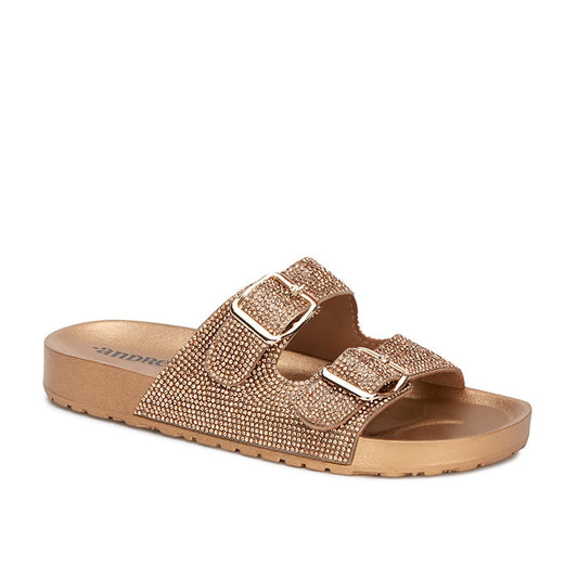 Andrea Glamourous Footbed Rhinestones Sandals 88216