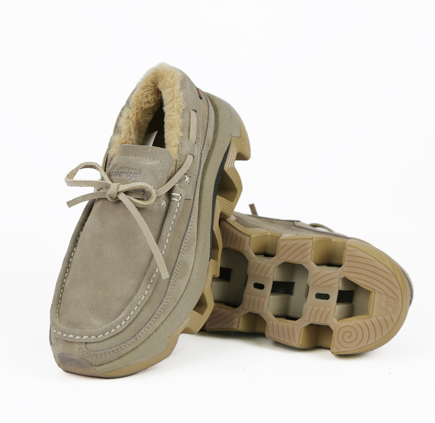 Pinnip Mens Genuine Suede Snow Loafer