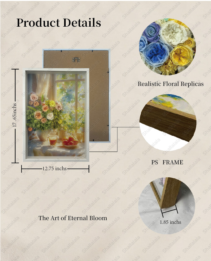 Dreams in a Window - Preserved Flowers Wall Art