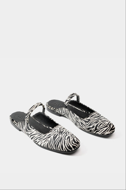 Dante Leather Ballerinas Mara Zebra For women