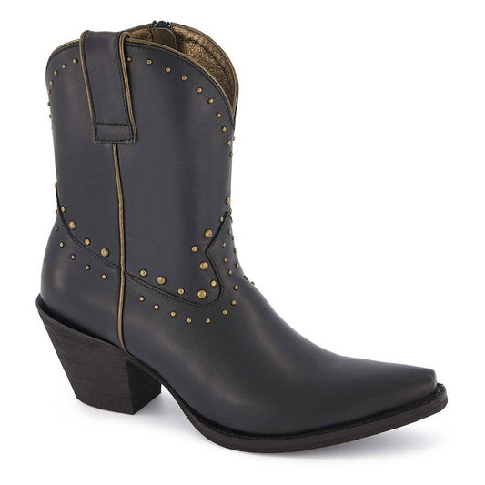 Women Premium Leather Western Short Boots By Forastero FOR66209