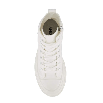 Andrea Canvas Sneaker Booties With Side Zipper 63898