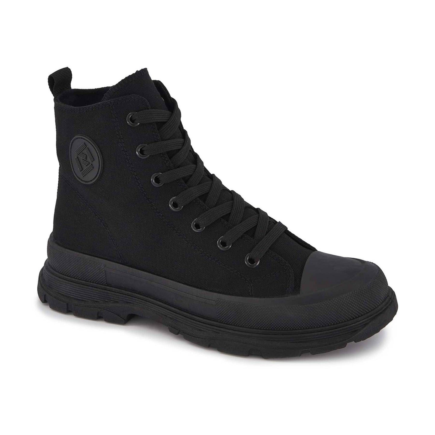 Andrea Canvas Sneaker Booties With Side Zipper 63898