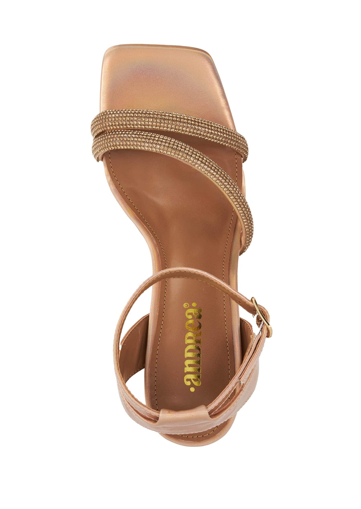 Andrea Exclusive High Heels Sandals With Rhinestones Straps 66624