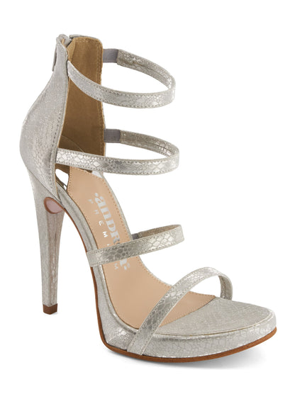 Andrea Premium Bright Silver High Heels Stiletto 74641