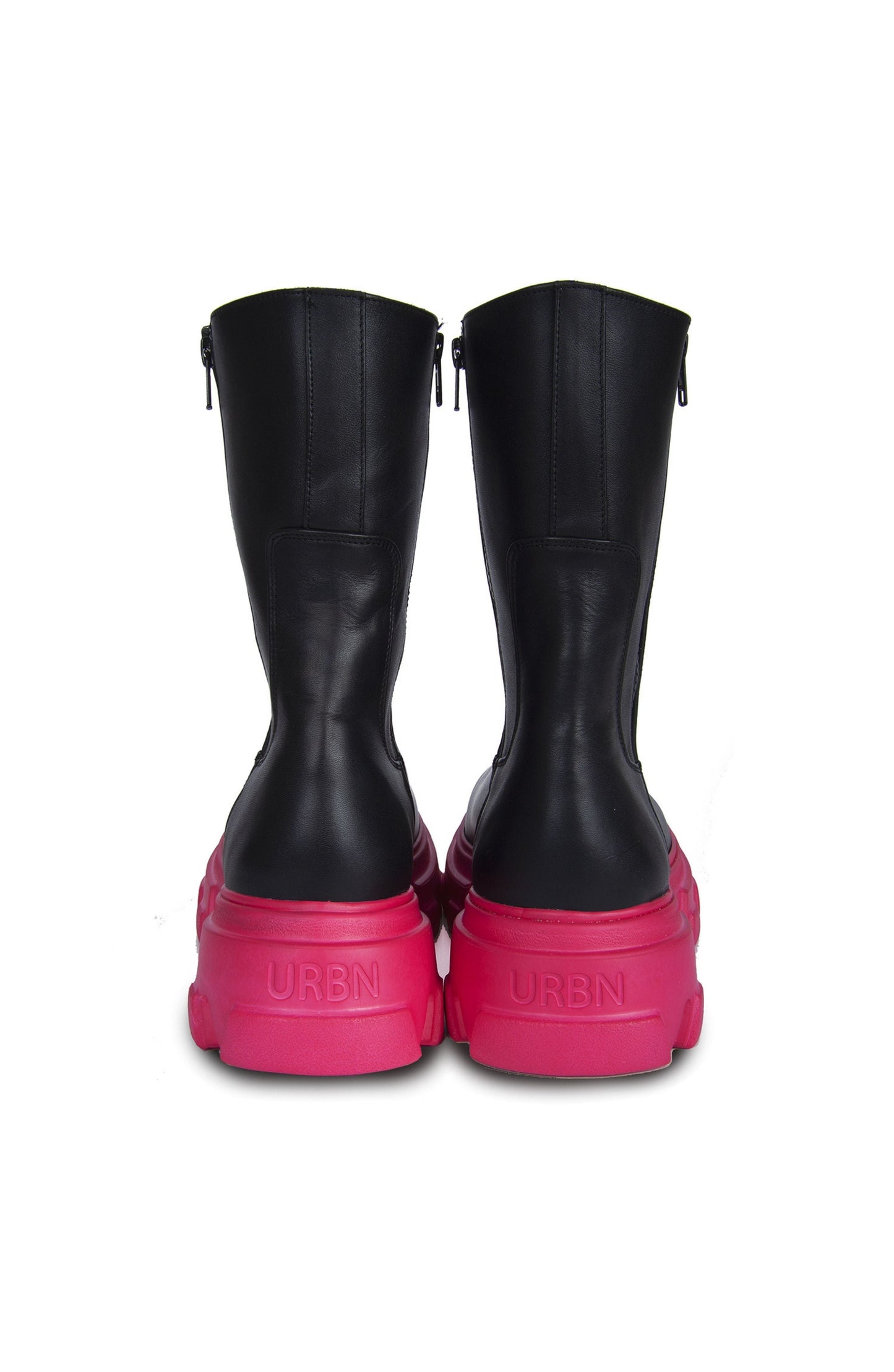 Double Zipper Leather Boots BSB