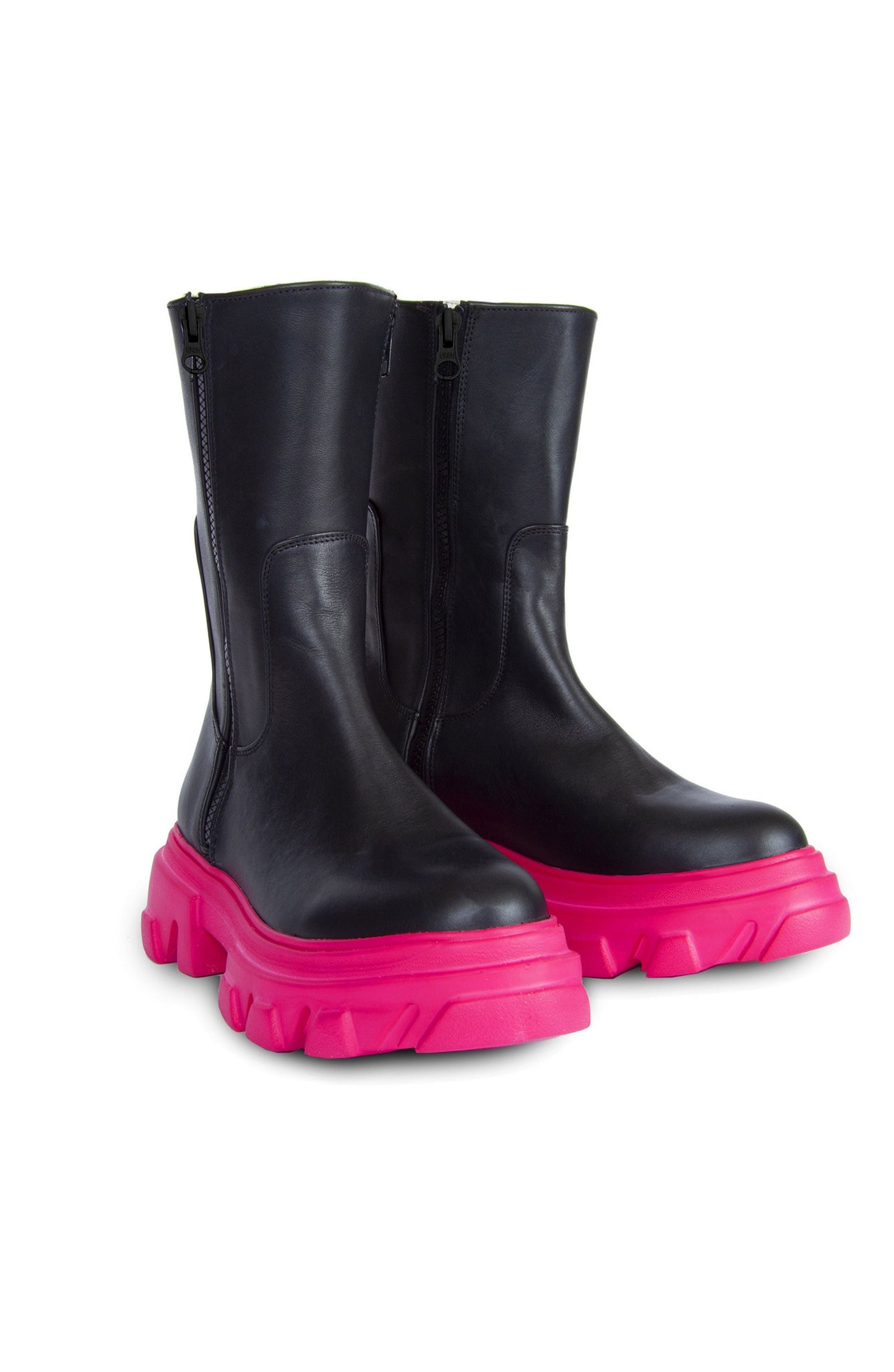 Double Zipper Leather Boots BSB