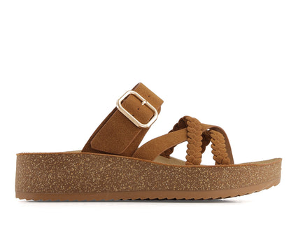 Andrea Women's Footbed Wedge Sandals with buckle 61751