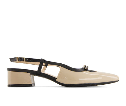 Andrea Women's Slingback Pointed Toe Low Heel Pumps 64601