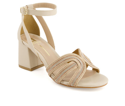 Andrea Women's Medium Heel Ankle Strap Sandals 65167