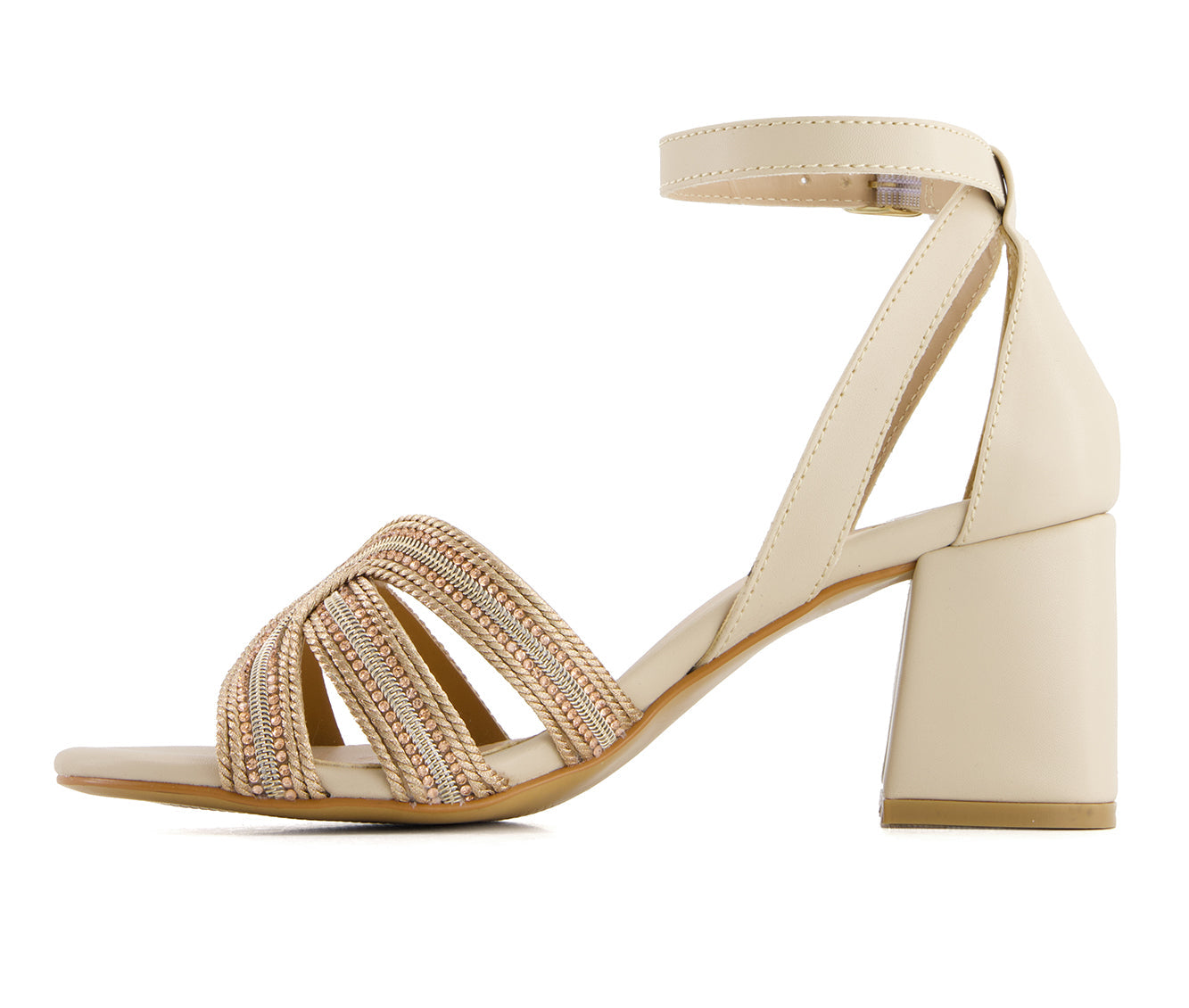 Andrea Women's Medium Heel Ankle Strap Sandals 65167