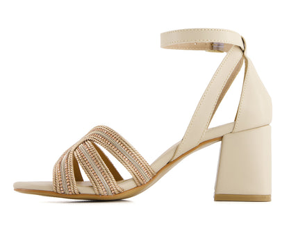 Andrea Women's Medium Heel Ankle Strap Sandals 65167
