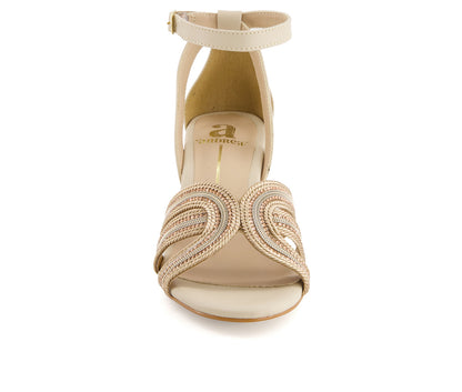 Andrea Women's Medium Heel Ankle Strap Sandals 65167