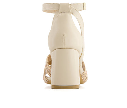 Andrea Women's Medium Heel Ankle Strap Sandals 65167