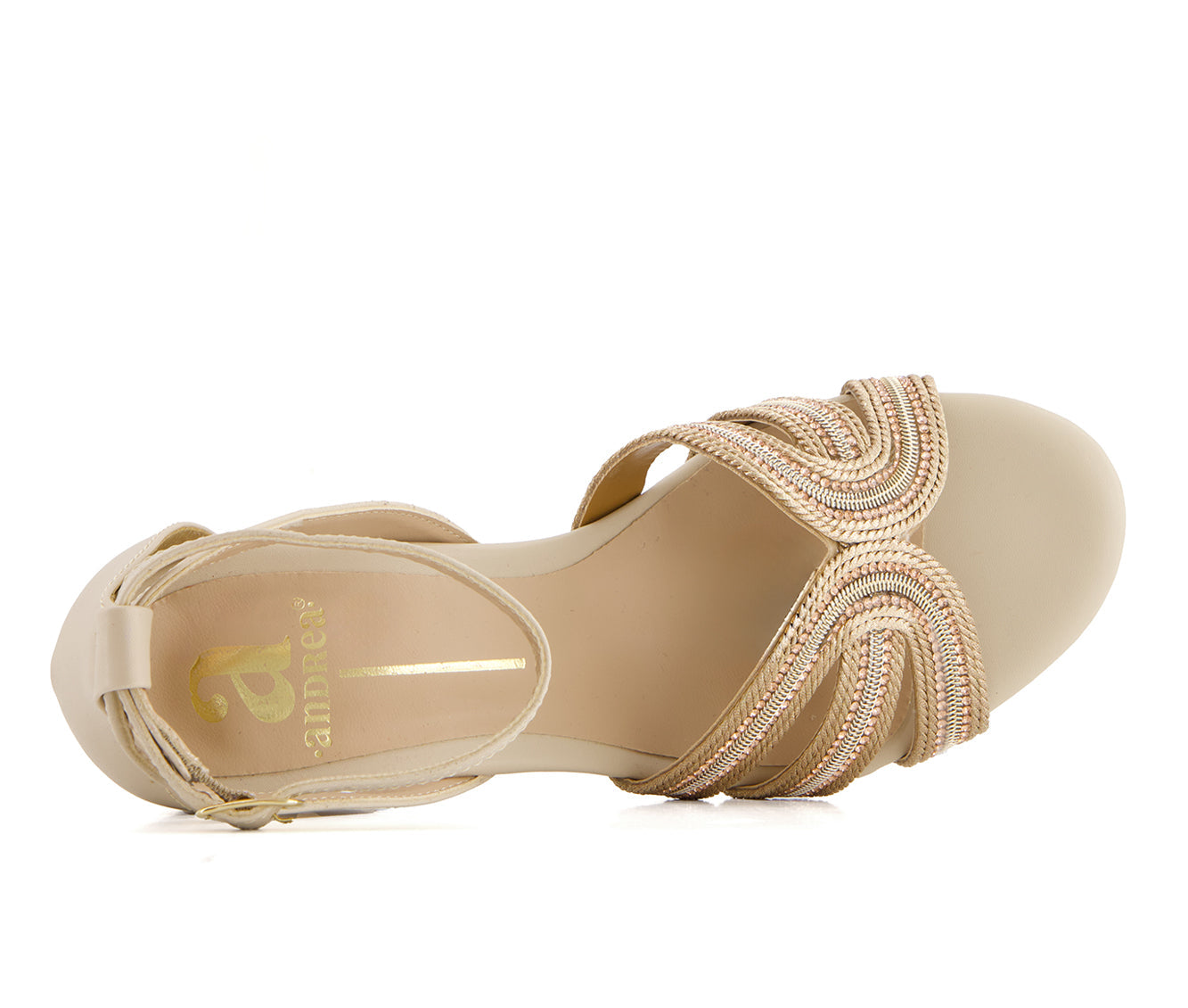 Andrea Women's Medium Heel Ankle Strap Sandals 65167