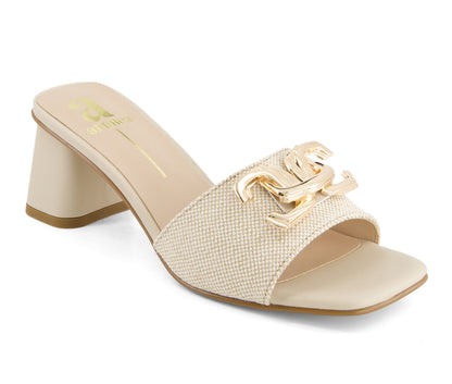Andrea Women's Slip on Heeled Sandals 65034