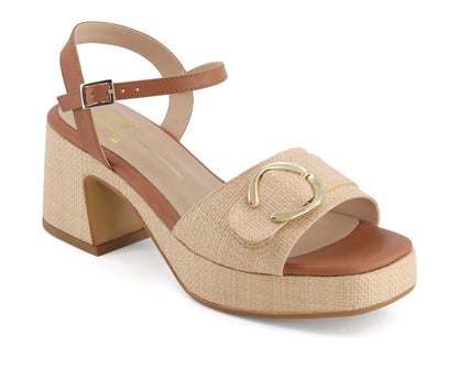 Andrea Women's Heeled Platform Ankle Strap Sandals 65035