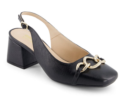 Andrea Women's Slingback Pumps with Square Toe 65678