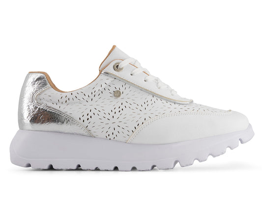 Andrea Women's Casual Sneakers With Laser Cut Pattern 65249