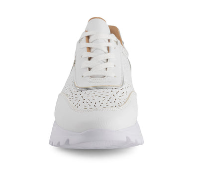 Andrea Women's Casual Sneakers With Laser Cut Pattern 65249
