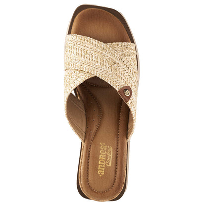 Andrea Women's Criss Cross Platform Wedge Sandals 65506