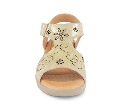 Andrea Premium Comfort Women's Wedge Leather Sandals 65431