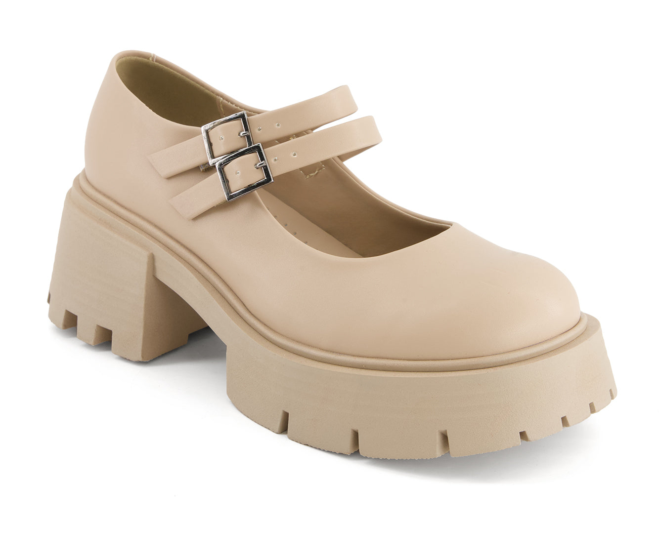 Andrea Women's Combat Penny Loafers Double Strap 66953