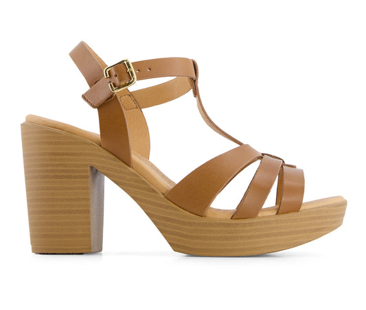 Andrea Women's Heeled platform Sandals with Ankle Strap 66990