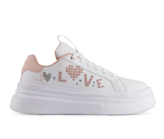 Andrea Women's Platform Sneakers LOVE 68032