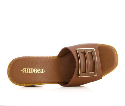 Andrea Women's Heeled Slip on Sandals 66143