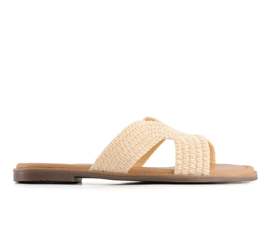 Andrea Women's Flat Slide Sandals with Ultra Comfort Insole 69157