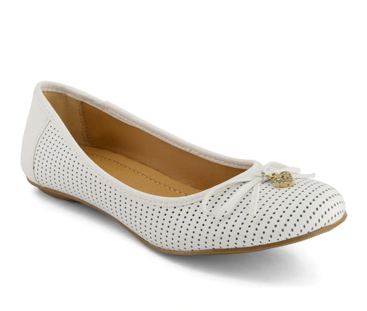 Andrea Women's Laser Cut Pattern Ballerinas 69431