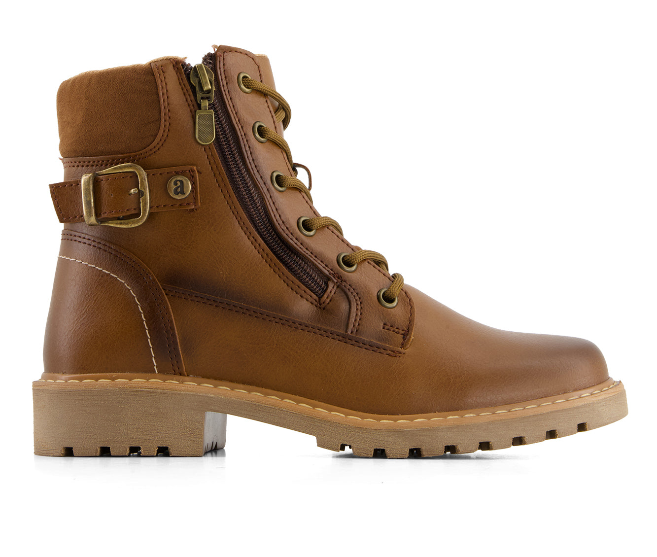 Andrea Women's Side Zipper Lace up Boots 90576