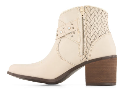 Forastero Women's Real Leather Side Zipper Booties 90995