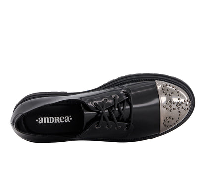 Andrea Women's Metal Toe Patent Oxfords 90799