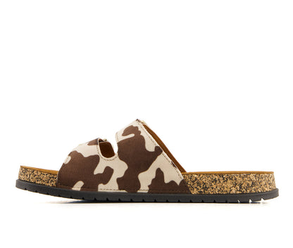 Andrea Women's Cowhide Print Footbed Sandals 36880