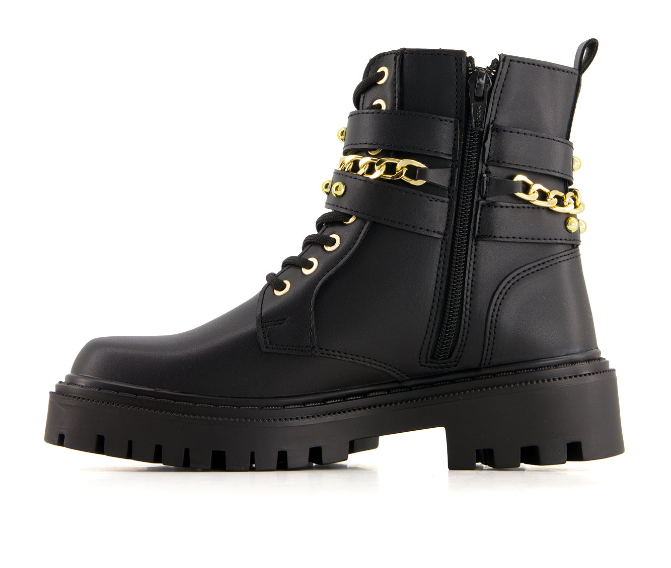 Andrea Women's Biker Boots With Chain 90784