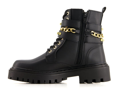 Andrea Women's Biker Boots With Chain 90784