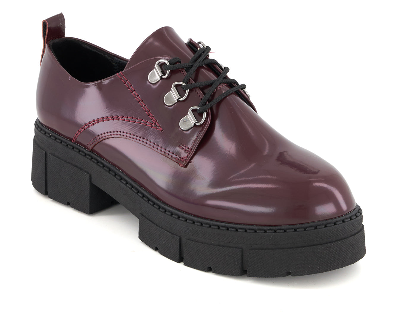 Andrea Women's Chunky Sole Patent Oxfords 90807