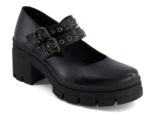Andrea Women's Heeled Double Strap Mary Janes 90816