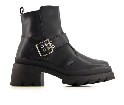 Andrea Women's Biker Boots With Buckle 90792