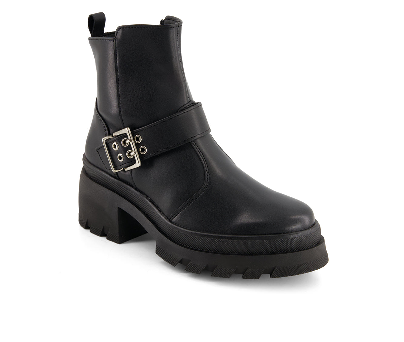 Andrea Women's Biker Boots With Buckle 90792