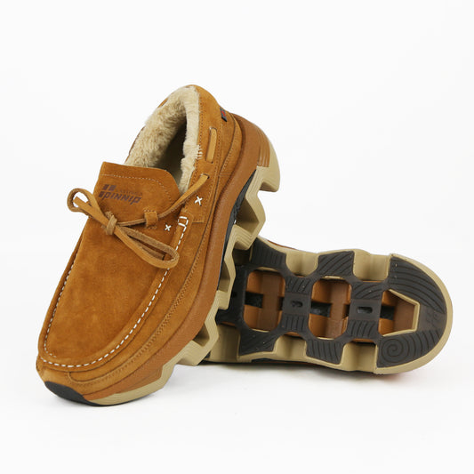 Pinnip Mens Genuine Suede Snow Loafer