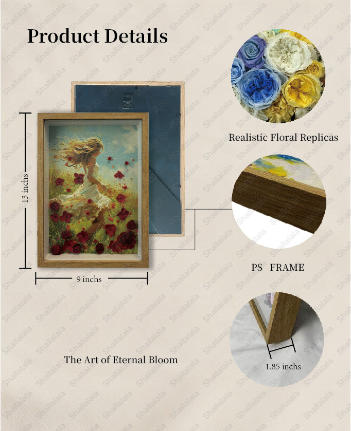 A Girl's Dream - Preserved Flowers Wall Art