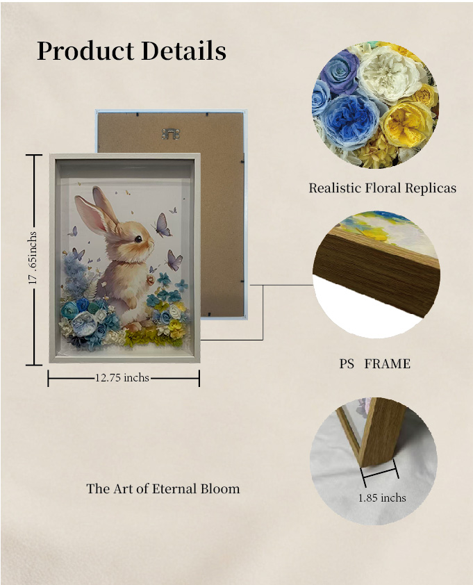 Soft and Smooth - Preserved Flowers Wall Art