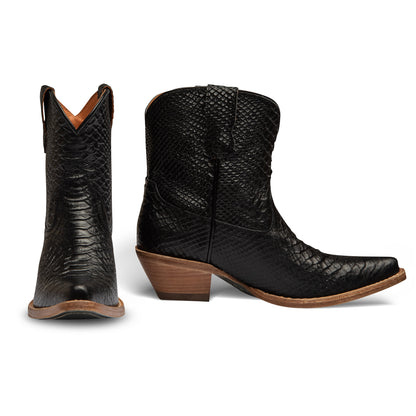 Austin Anaconda Leather Western Booties By Buck & Brana