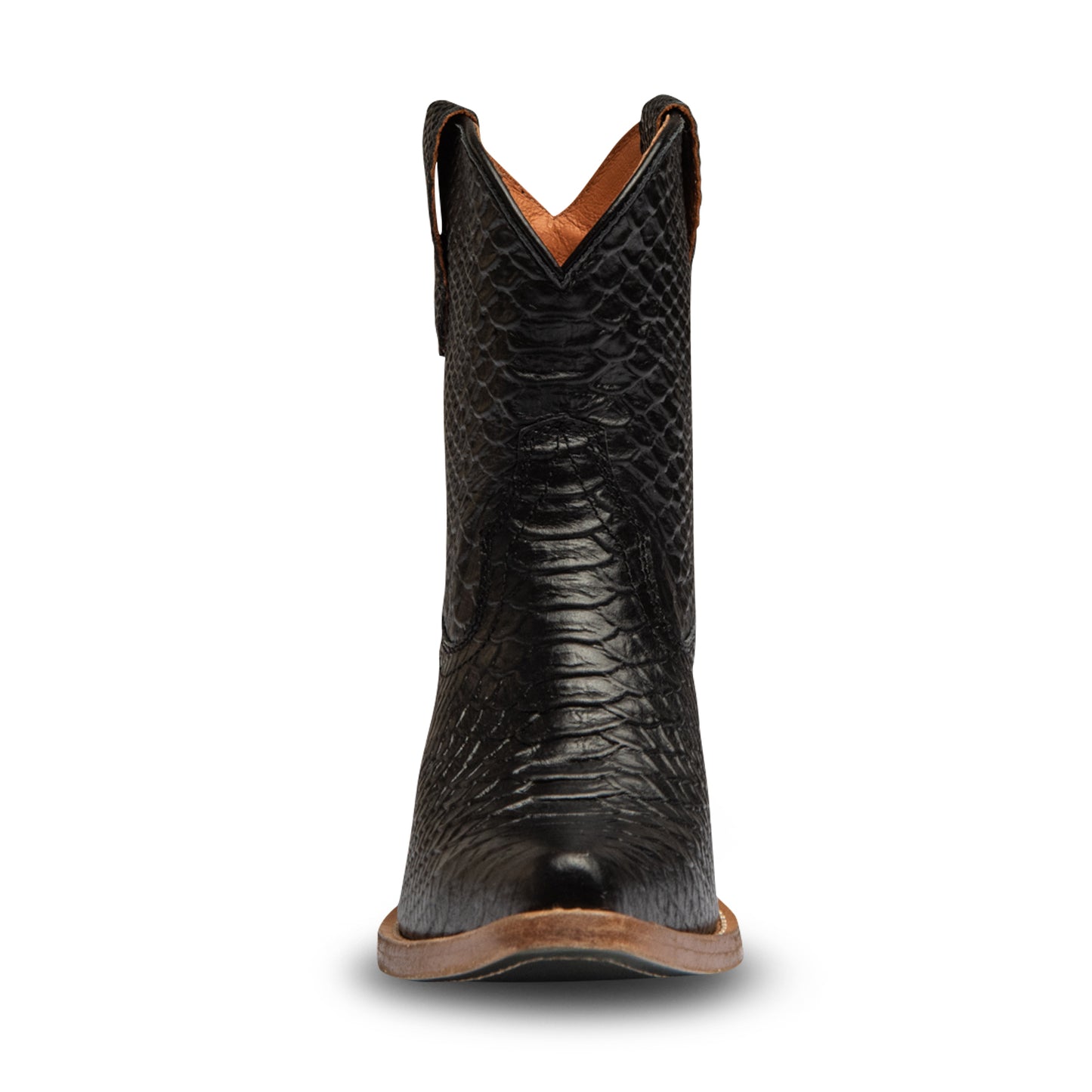 Austin Anaconda Leather Western Booties By Buck & Brana
