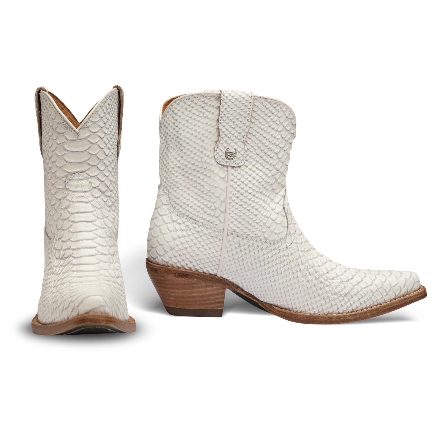 Austin Anaconda Leather Western Booties By Buck & Brana
